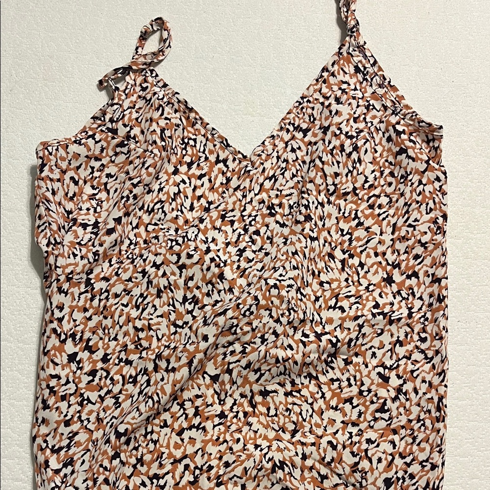 NEW! no tags. Womens Brown Print V-Neck Cami Tank Top